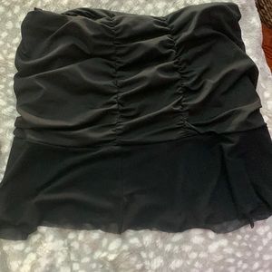 Black Skirt with Ruching